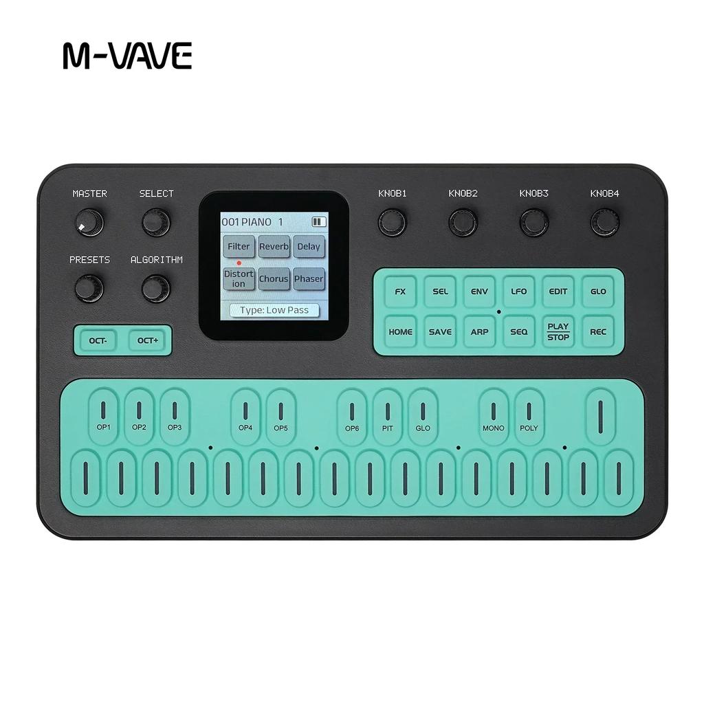 M-VAVE FM-1 FM-синтезатор Ручной портативный источник звука 128 пресетов Встроенный динамик Аккумулятор Музыкальная клавиатура