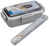 Skater Silver Ion Antibacterial Fluffy Dome Lid Bento Box 530ml Disney Beauty and the Ag+ Beast/Rose PFLB6AG-A