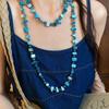 Irregular Shell Glass Shell Beaded Necklace Seaside Vacation Style Bohemia Choker  Beach