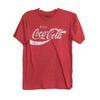 Винтажная футболка Coca-Cola S Красная с графикой Короткий рукав Круглый вырез Ретро стиль
