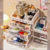 Dustproof Makeup Organizer with Drawer: Lipstick, Skincare, Mask, Brush Vanity Shelf