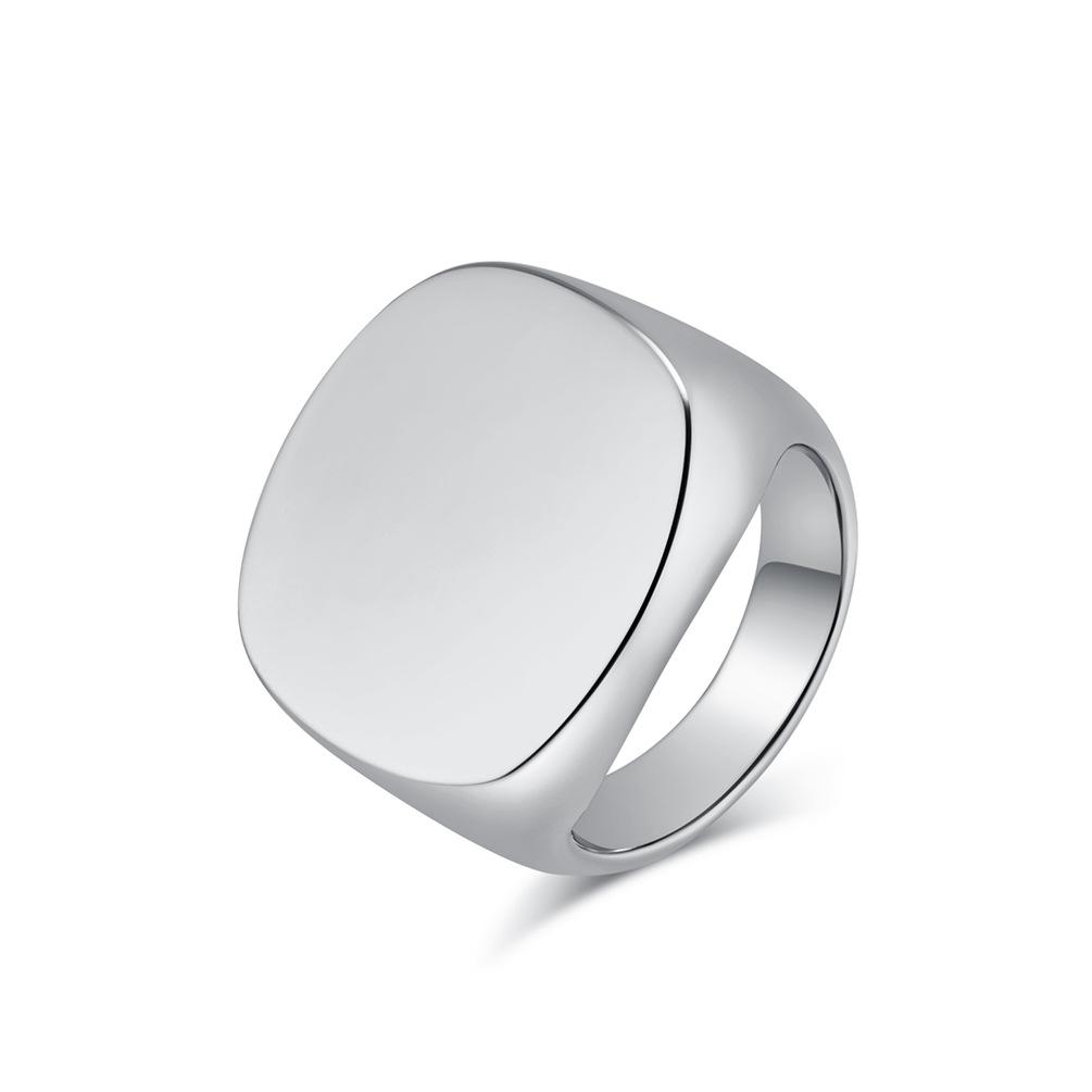 European and American Cold Neutral Wind Stainless Steel Smooth Ring Ring Simple High Sense Titanium Steel Fashion
