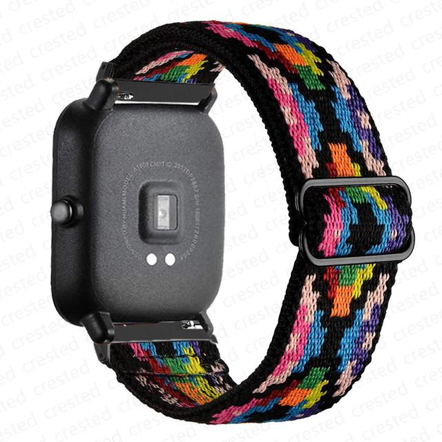 Нейлоновый ремешок Для Amazfit GTS 4/2/2e/3/GTS2 Mini/GTR/4/3/Pro/GTR2/stratos Браслет ремешок Amazfit bip 6 5 3 20мм/22мм Ремешки для часов