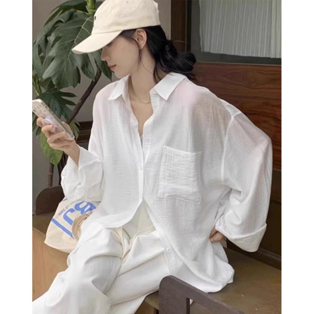 Small and loose fitting cardigan versatile temperament for women, 2026 spring and summer new casual French shirt