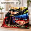 Чудесная божья коровка Персонализированное название Фланелевое покрывало Мягкое теплое для дивана кровати Домашнее использование в помещении