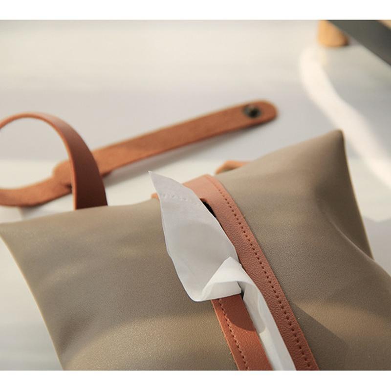 Простая обложка для салфеток, автомобильная коробка для салфеток, бумажный пакет, подвесное украшение для дома, обложка для салфеток, кожаная коробка для салфеток
