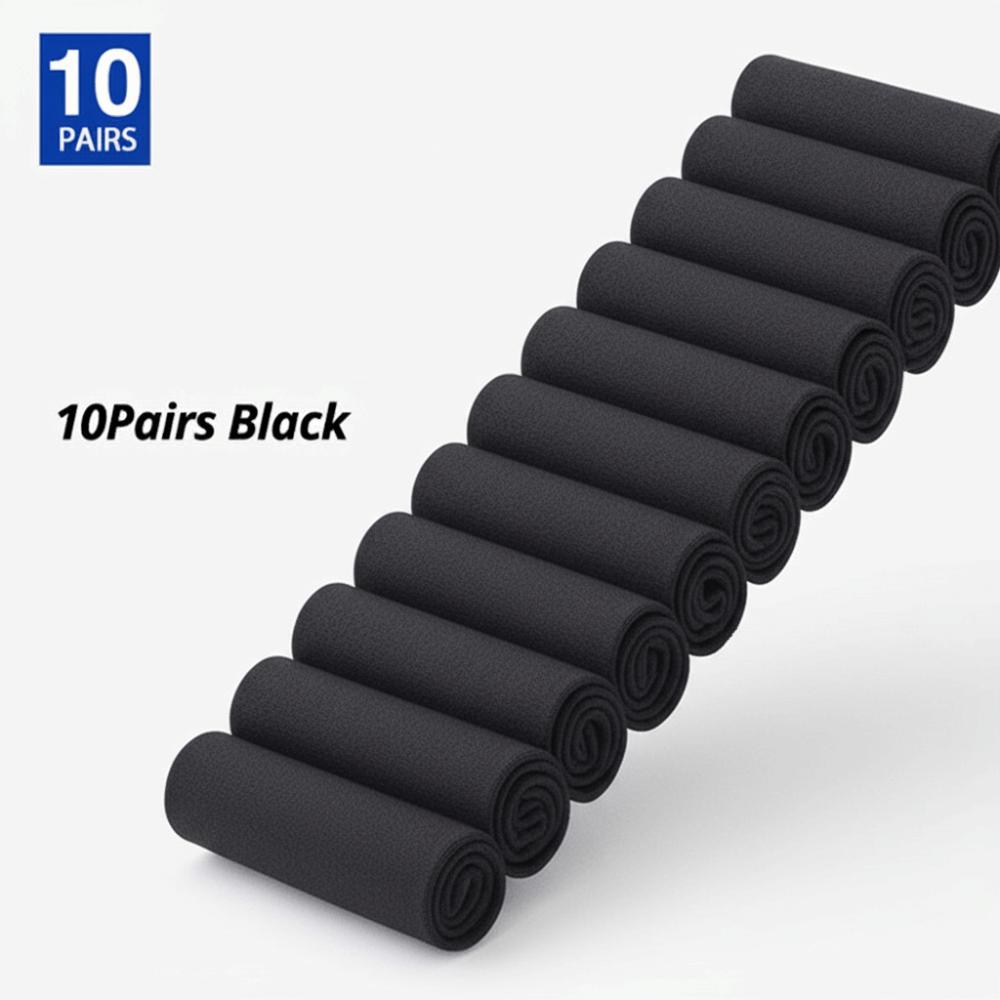 Black Thin Deodorant Summer Business 10Pairs/Box Stocking Men's Socks Mercerized Socks Middle Tube