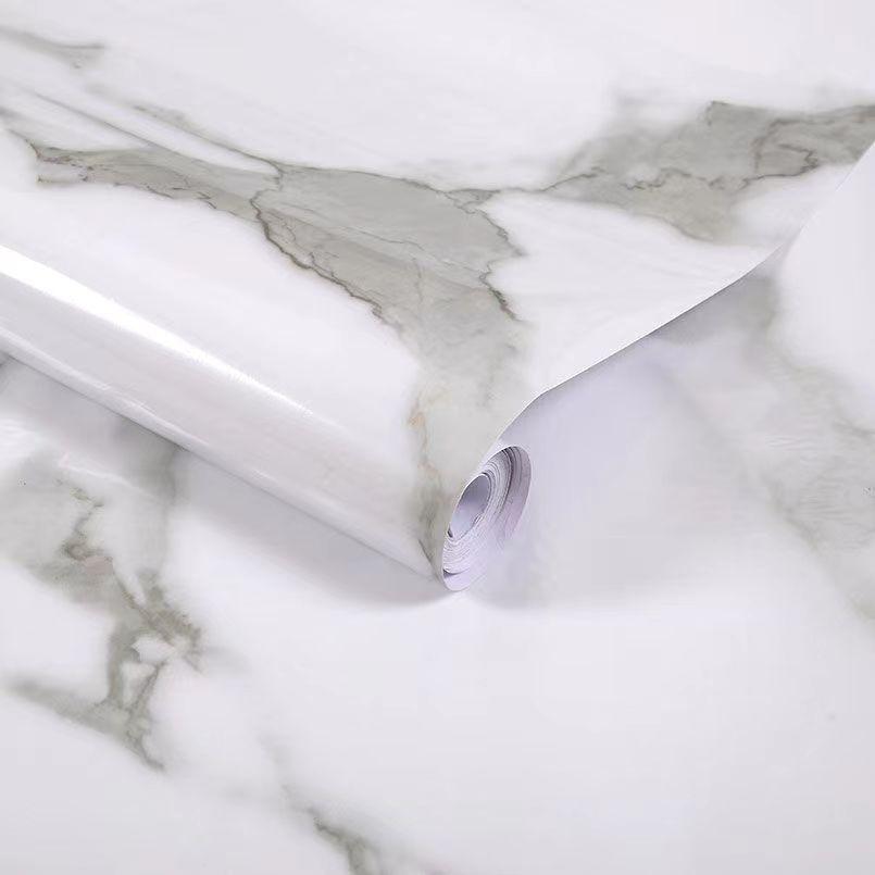 5-метровые обои и обои Мраморные обои ПВХ Винил Водонепроницаемые 3D самоклеящиеся обои для настенного стола Гостиная Домашний декор
