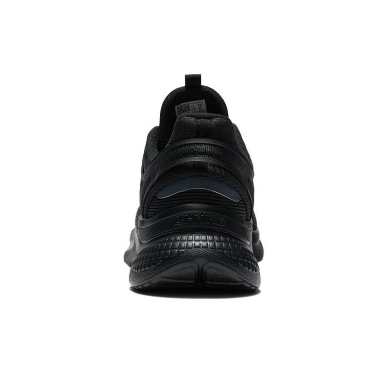 Li Ning Flow Cloud Fabric Reflective Trendy Sports Shock Absorbing Non-Slip Wear Resistance Low Top Casual Shoes Men sneakers Black AGLS007-1
