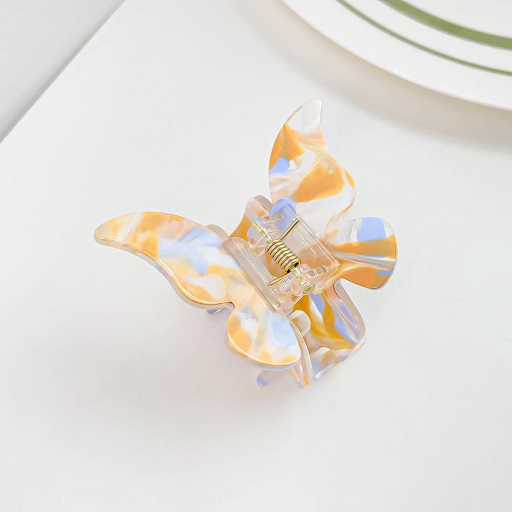 Акриловая заколка для волос Bofeiya Retro Butterfly - маленькая заколка для волос в виде акулы для полузавязанных волос