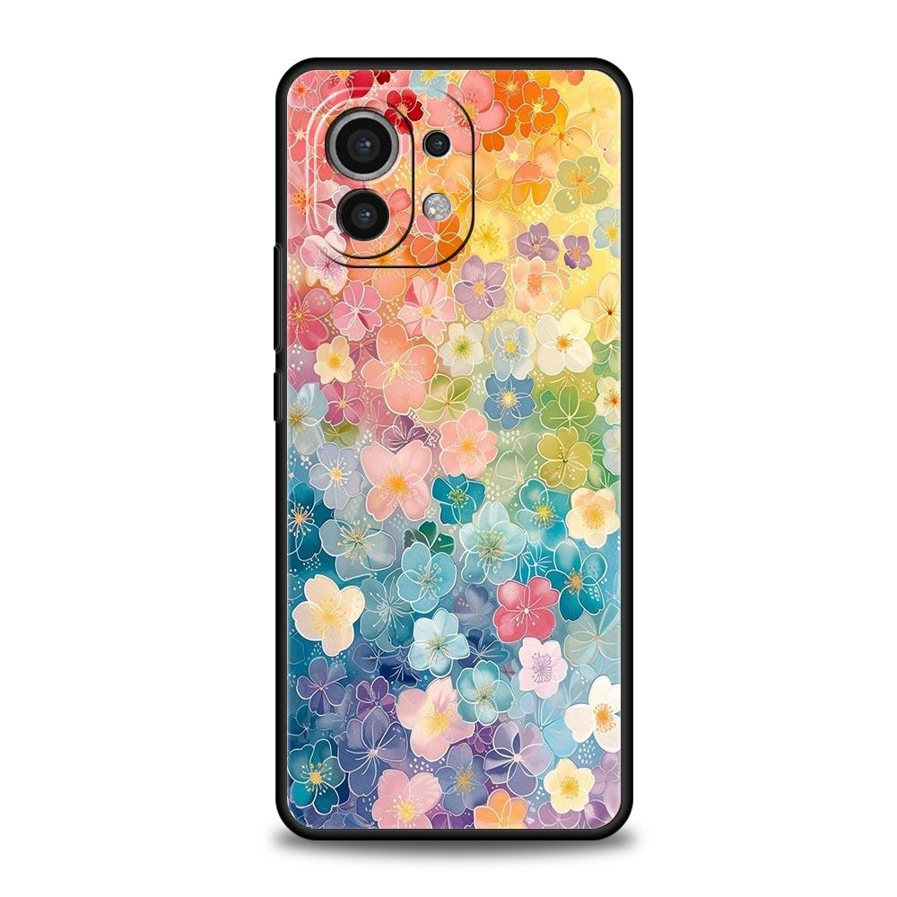 Летний яркий чехол с цветами для Xiaomi Mi 17 15T 15 14 14T 13T 12T Pro 12 13 Lite 5G 11T Poco X6 X7 X5 Pro Мягкая крышка