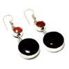 Amethyst Red Sunstone Gemstone 925 Silver Plated Jewelry Earring 1.89"
