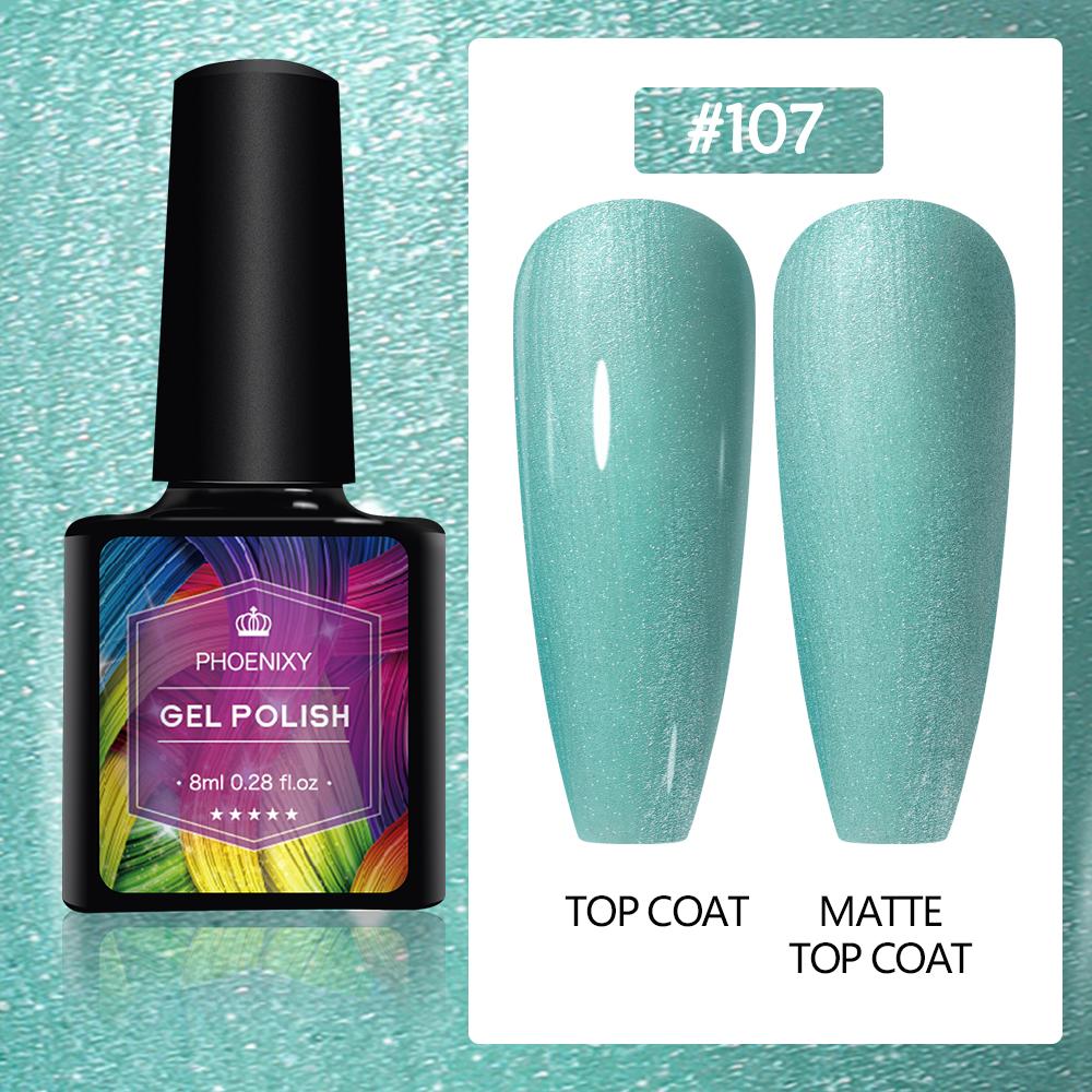 PHOENIXY 8 мл гель-лак для ногтей, полуперманентный гель, блестящий гель, отмачиваемый блестящий стартовый набор, маникюрный набор для маникюрного салона