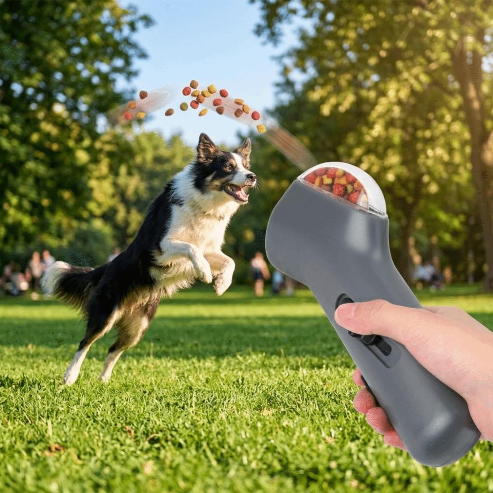 Spring Powered Trigger Pet Food Feeder Light Weight Build Pet Training Feeder Daily Reward Feeding