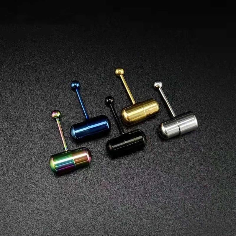 Vibrating Tongue Ring Mixed Colors Prickly Straight Barbells Body Piercing Jewelry Tongue Bar Stud for Women Men