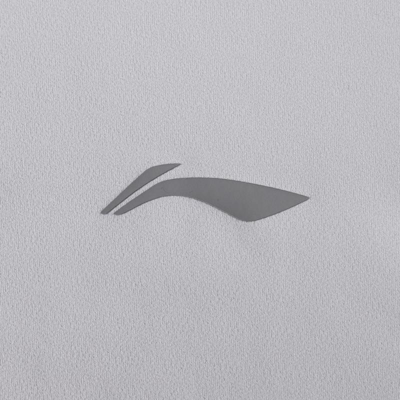 Li-Ning Простая и стильная однотонная футболка-поло мужская топы Светло-серый APLW517-5