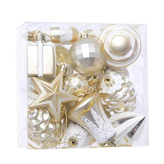 16 шт. Рождественские шары, украшения для елки, пластиковые трости, леденцы, колокольчики, подвесные украшения, праздничные принадлежности для вечеринок