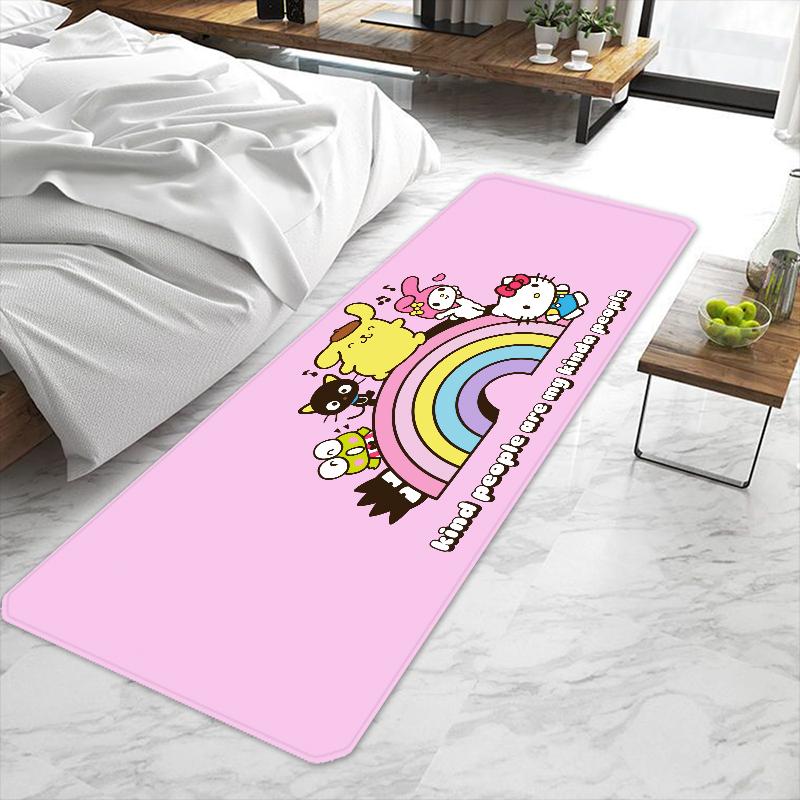 Милый мультяшный Hello Kitty Sanrio Коврик для двери Прихожая Нескользящий Моющийся Кухонный ковер Коврики для гостиной и коридора Ванная комната Ванна