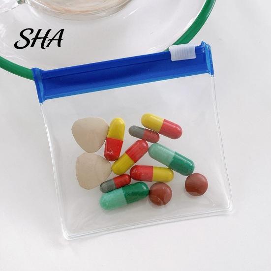Mini Travel Pill Holder Slide Lock Medicine Bags, Compact Pouch Set, Self-sealing Zipper Reusable EVA Waterproof Storage Bag, for Small Items