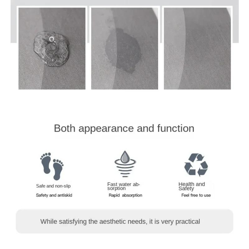 Cute Diatom Super Absorbent Bathroom Mat CartoonNon-Slip Mud Toilet Pad Quick-Drying Bath Mat Floor Mat