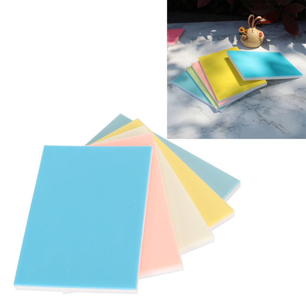 5 шт. блоков для резьбы длиной 5,9 дюйма, шириной 3,9 дюйма, разноцветные двухслойные блоки для резьбы штампов для P