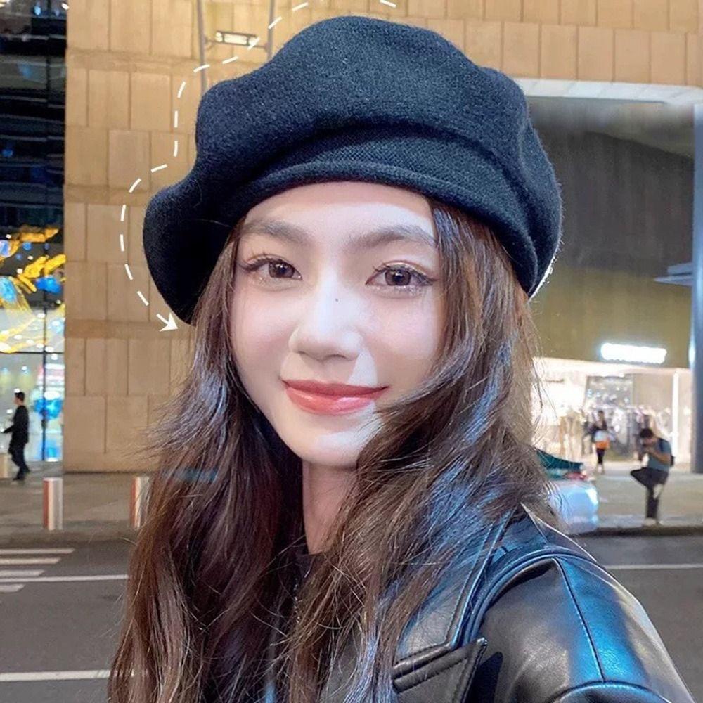 Универсальная восьмиугольная шапка Дышащая вязаная шапка Новые женские шапки газетчика