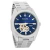 Classic Surveyor Stainless Steel Blue Open Heart Dial Automatic 96A275 Men's Watch