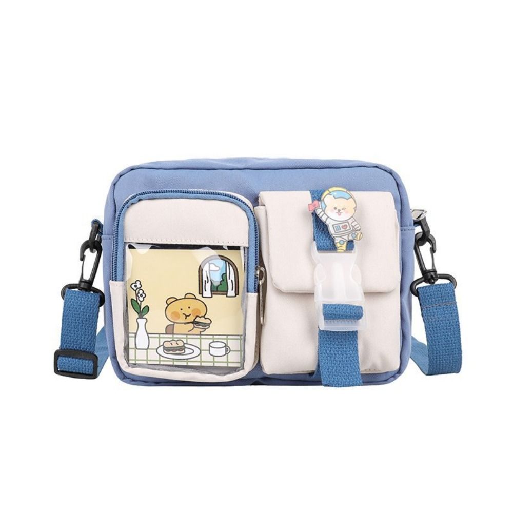 Карманная прозрачная сумка через плечо из ПВХ, студенческая сумка кроссбоди, милая маленькая квадратная сумка в стиле Харадзюку, для девочек