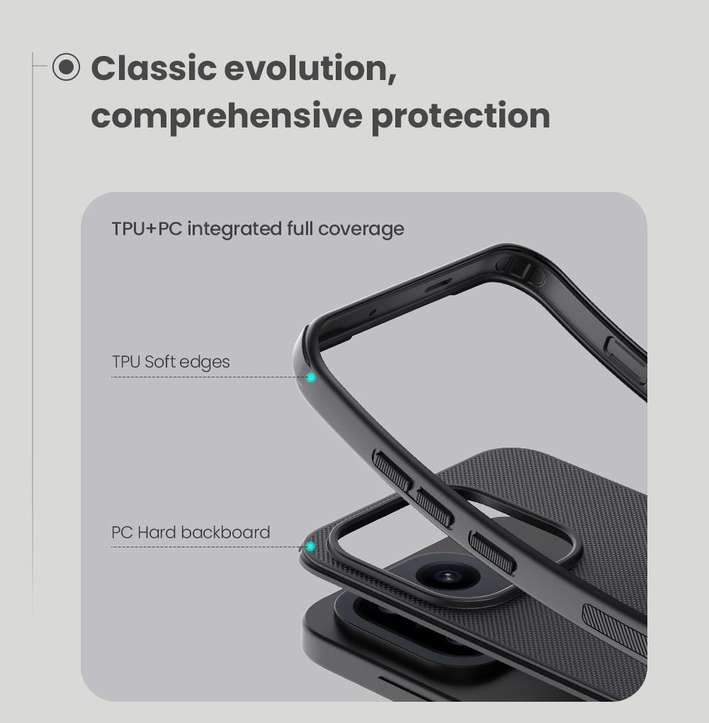 Nillkin для OnePlus 15 Чехол Super Frosted Pro Жесткий ПК + ТПУ Мягкая Рамка Бампер Матовая Защита Камеры Ударопрочная Задняя Крышка