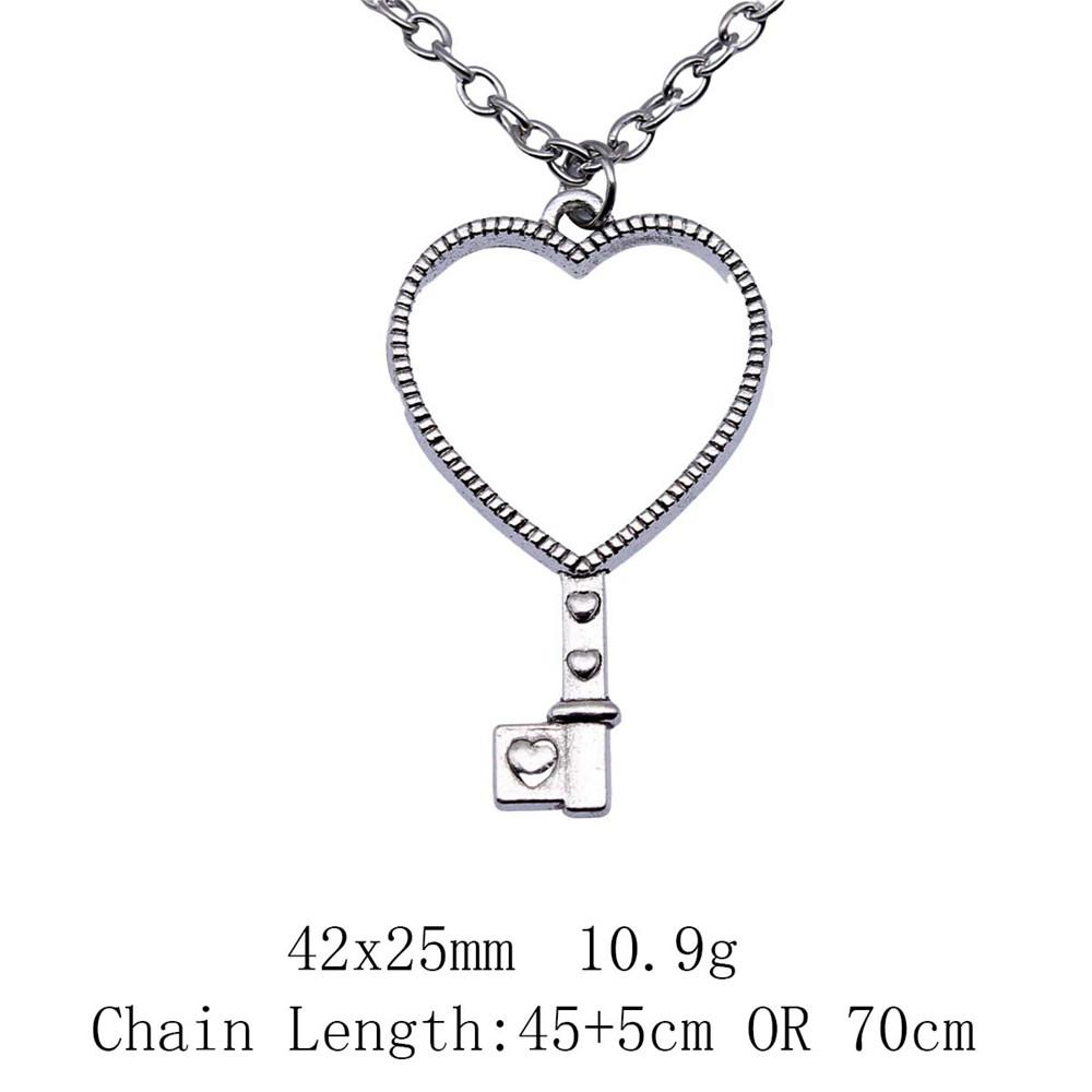 Ожерелья на годовщину свадьбы, женские полые смоляные фоторамки, ключи, длинная цепочка, ожерелье для рюкзака, цепочка, ожерелье