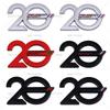 2pcs/lot 3D Metal 20th Anniversary Peugeot Car Emblem Auto Badge Rear Trunk NamePlate Stickers Side Fender Decal