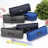 1PC Simple Pen Bag Oxfordcloth Pencil-box Box Pencil Organizer Case Grey Blue Boy Gift School Supplies Korean Stationery