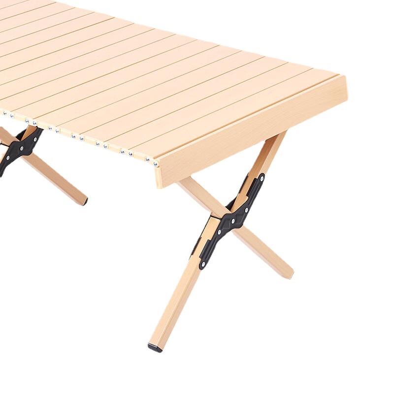 OEING Outdoor Aluminum Alloy Folding Picnic Egg Roll Table
