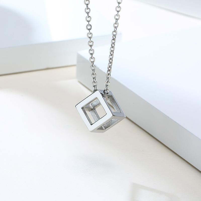 Vnox Geometric Men's Necklaces,Hollow Triangle Pendant,Minimalist Metal Stainless Steel Male Simple Casual Collar Jewelry