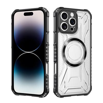 Для iPhone 14 Pro Max CD Магнитный Дизайн Сверхпрочный Жесткий HD Прозрачная Задняя Крышка,Для iPhone 14 Plus Rugger Armor Жесткий ПК ТПУ Чехол
