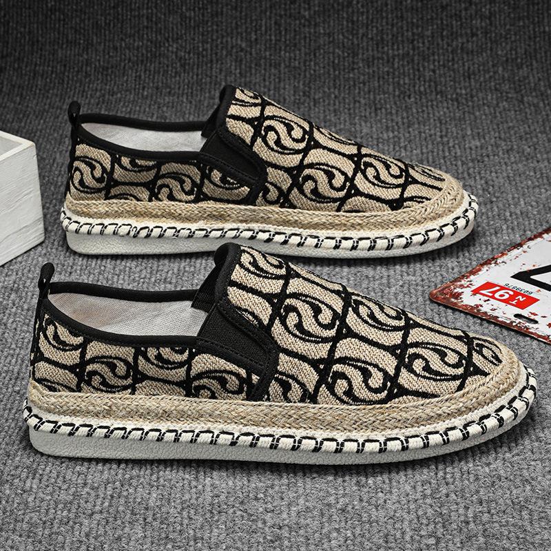 Мужские летние туфли из ткани 2, новые мужские туфли с одной педалью, старые пекинские туфли из ткани, дышащая обувь для рыбалки, мужская повседневная обувь