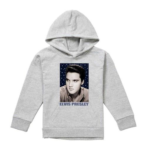 Elvis Presley Childrens/Kids Blue Sparkle Hoodie