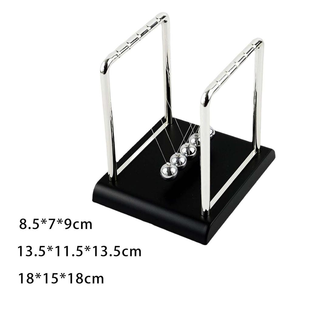 Cradle Pendulum Balance Steel Balls Physics Learning with Wooden Stand Pendulum Balls Accessories for Desk Office Decor
