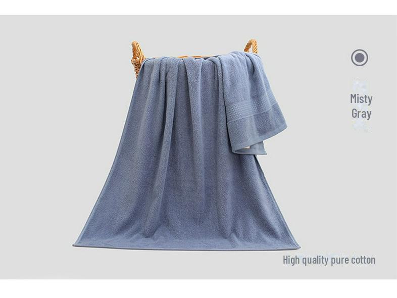 Банное полотенце из длинноволокнистого хлопка Синьцзян типа А - 340 г сатинового чистого хлопка, тонкая гребенная пряжа, индивидуальная упаковка