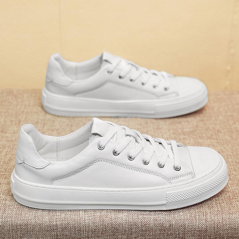 Мужские кеды для скейтборда из натуральной кожи, мужские удобные универсальные повседневные спортивные туфли для скейтборда, весенняя мода, дышащие кроссовки для ходьбы