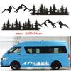 2 Forest And Mountain Decals For Car Body, Camper, Motorhome, Trailer, Truck
