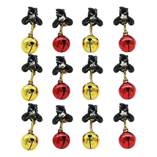 Beard Ornament Christmas Beard Jingle Bell Clip Decoration Plastic Facial Hair Bauble Clips for Holiday Party Decor