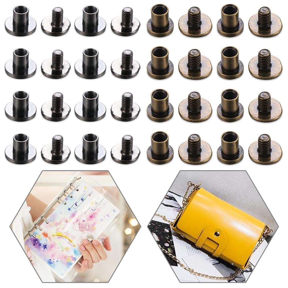 10sets Shoes DIY Decoration Nail Garment Leather Craft Nail Rivets Cloth Button Screw Brass