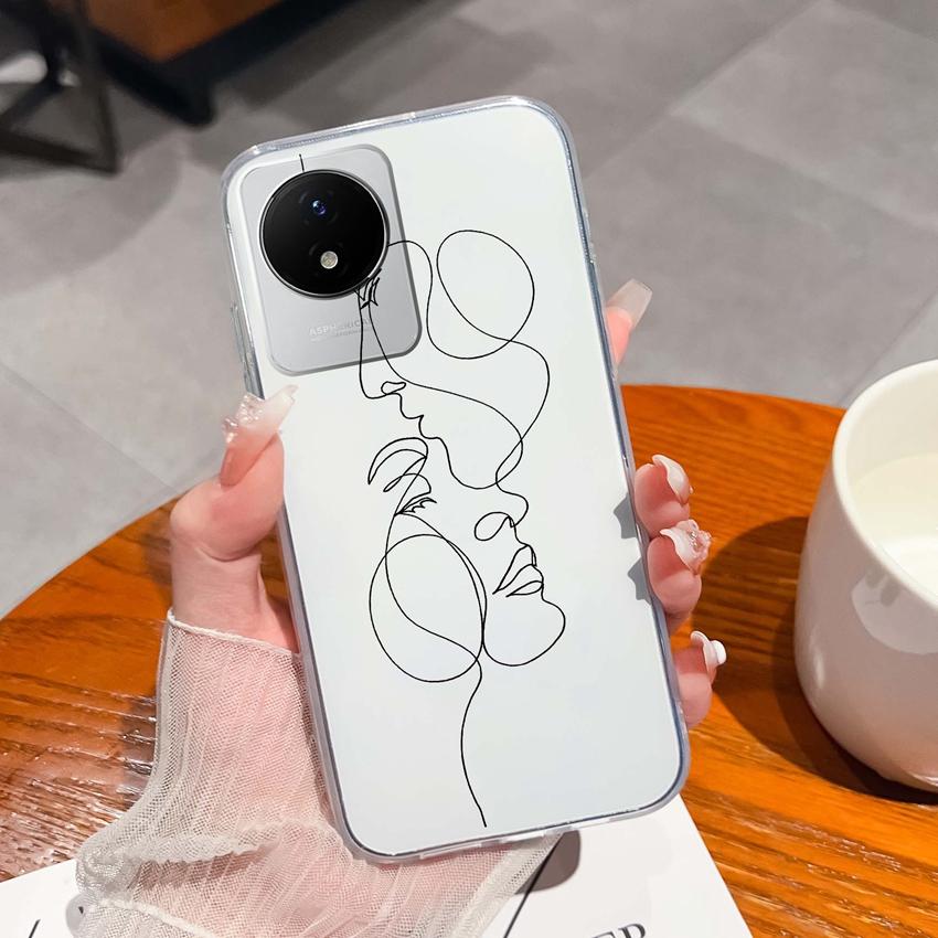 Для Vivo Y02 Y02A Y02S Y10 Y11 Y12 Y12a Y13 Y15 Y15a Y16 Y17 Y19 Прозрачный ТПУ чехол с рисунком океанического кита, противоударная задняя крышка для Vivo, силиконовый чехол для телефона