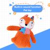 Плюшевая лиса-собака Игрушка Пищащая Интерактивная Игрушка-грызун для собак Щенячья игрушка для зубов Набитое животное для чистки зубов собак Снятие скуки