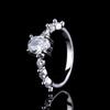 Women'S Ring Zircon Ring Women'S Four-Claw Ring Holder High-Grade Light Luxury Zircon Ring Bridal Wedding Ring