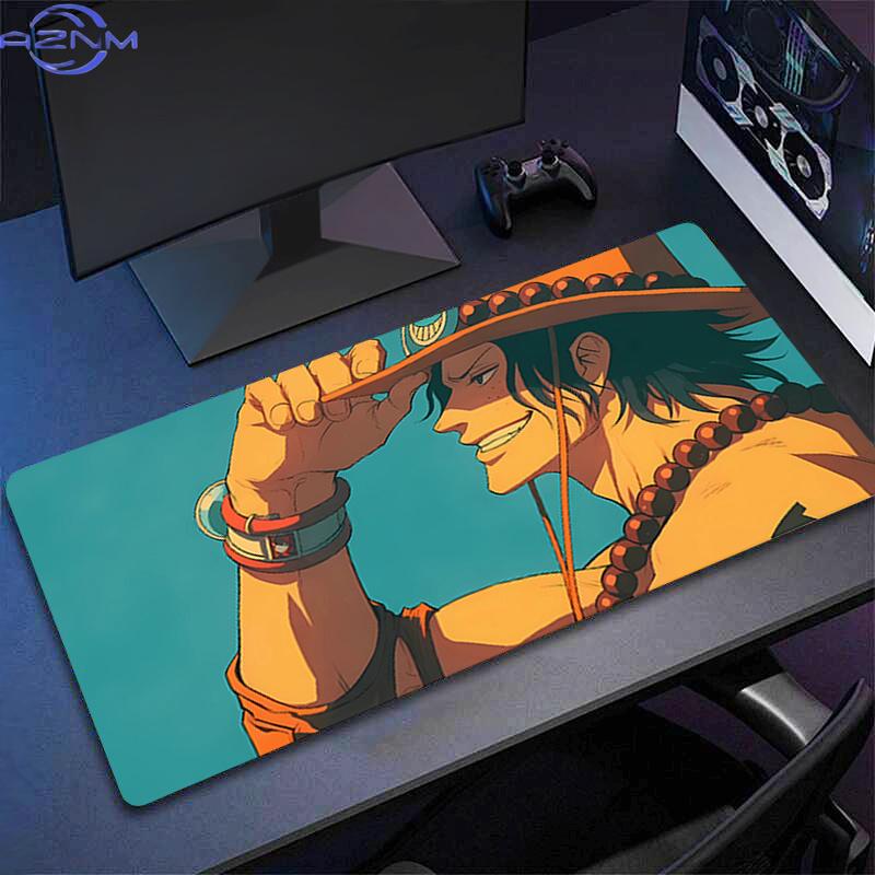 Mouse Pad One Piece Anime Durable Large Gamer Gaming Accessories Speed Keyboard Rubber Lock Edge Desk Mat Laptop Mousepad