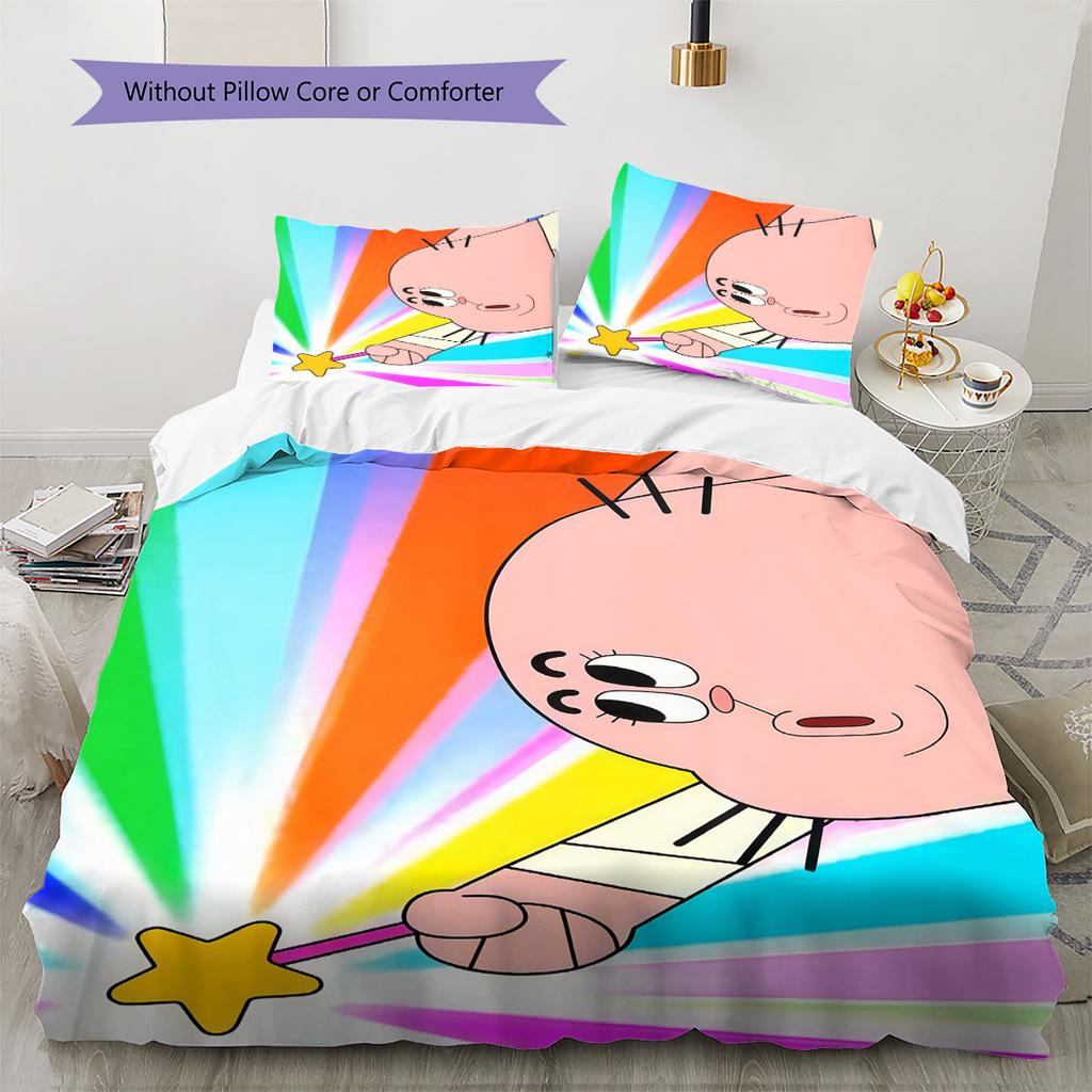 Richard Gumball Pattern Bedding Home Decoration Birthday Gift ( 1 duvet cover + 2 pillowcase, without core),fan merchandise.