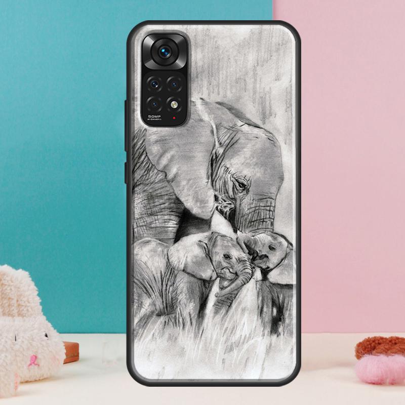 Cute Elephant Case For Xiaomi Redmi Note 13 Pro 14 12 11 9 10 9S 10S 11S 12S Redmi 14C 13C 10C 12C Cover