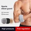 1Pc Tennis Elbow Brace with Adjustable Fastener Tape Shock-absorbing Breathable Compression Elbow Brace Support Strap
